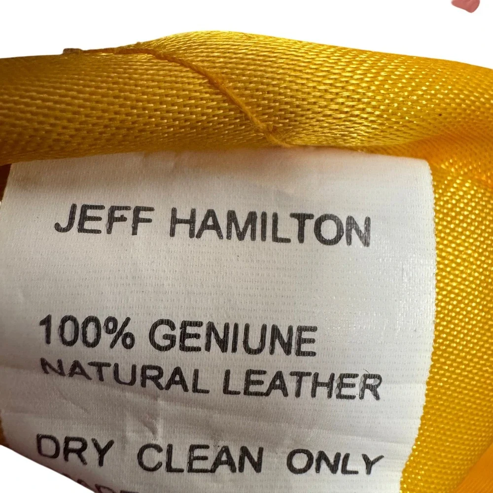 Jeff Hamilton Vintage Minnesota Vikings‎ NFL Leather Bomber Jacket Men's XL RARE